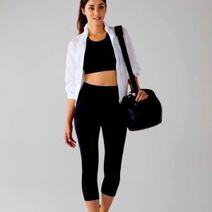 Lululemon - Fast and Free Crop 19” Cool - NWT - Black